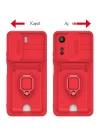 BFS  Xiaomi Redmi 13C Kılıf Zuma Kartvizitli Yüzüklü Silikon - Siyah