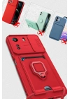 BFS Xiaomi Redmi 13C Kılıf Zuma Kartvizitli Yüzüklü Silikon - Yeşil