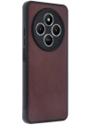 BFS  Xiaomi Redmi 14C Kılıf Aras Deri Kapak - Bordo