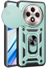 BFS  Xiaomi Redmi 14C Kılıf Pars Lens Yüzüklü Silikon - Yeşil