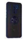 BFS  Xiaomi Redmi 9 Kılıf Montreal Yüzüklü Silikon Kapak - Lacivert