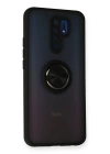 BFS  Xiaomi Redmi 9 Kılıf Montreal Yüzüklü Silikon Kapak - Siyah