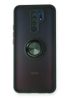 BFS  Xiaomi Redmi 9 Kılıf Montreal Yüzüklü Silikon Kapak - Yeşil