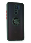 BFS  Xiaomi Redmi 9 Kılıf Montreal Yüzüklü Silikon Kapak - Yeşil