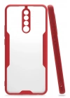 BFS  Xiaomi Redmi 9 Kılıf Platin Silikon - Kırmızı