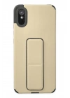 BFS  Xiaomi Redmi 9A Kılıf Mega Standlı Silikon - Gold