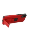 BFS  Xiaomi Redmi 9A Kılıf Mega Standlı Silikon - Kırmızı