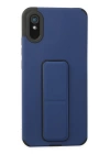 BFS  Xiaomi Redmi 9A Kılıf Mega Standlı Silikon - Mavi