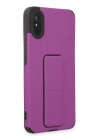 BFS  Xiaomi Redmi 9A Kılıf Mega Standlı Silikon - Mor