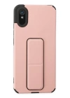 BFS  Xiaomi Redmi 9A Kılıf Mega Standlı Silikon - Pudra