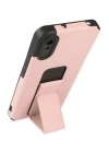 BFS  Xiaomi Redmi 9A Kılıf Mega Standlı Silikon - Pudra
