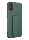 BFS  Xiaomi Redmi 9A Kılıf Mega Standlı Silikon - Yeşil