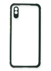 BFS  Xiaomi Redmi 9A Kılıf Miami Şeffaf Silikon - Koyu Yeşil