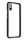 BFS  Xiaomi Redmi 9A Kılıf Miami Şeffaf Silikon - Lacivert