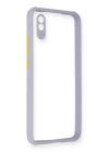 BFS  Xiaomi Redmi 9A Kılıf Miami Şeffaf Silikon - Lila