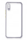 BFS Xiaomi Redmi 9A Kılıf Miami Şeffaf Silikon - Lila