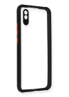 BFS  Xiaomi Redmi 9A Kılıf Miami Şeffaf Silikon - Siyah