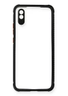 BFS  Xiaomi Redmi 9A Kılıf Miami Şeffaf Silikon - Siyah
