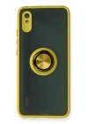 BFS  Xiaomi Redmi 9A Kılıf Montreal Yüzüklü Silikon Kapak - Sarı