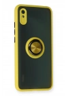 BFS  Xiaomi Redmi 9A Kılıf Montreal Yüzüklü Silikon Kapak - Sarı