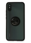 BFS  Xiaomi Redmi 9A Kılıf Montreal Yüzüklü Silikon Kapak - Siyah