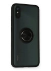 BFS  Xiaomi Redmi 9A Kılıf Montreal Yüzüklü Silikon Kapak - Siyah