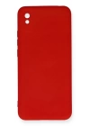 BFS  Xiaomi Redmi 9A Kılıf Nano içi Kadife Silikon - Kırmızı