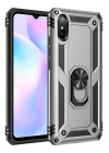 BFS  Xiaomi Redmi 9A Kılıf Sofya Yüzüklü Silikon Kapak - Gümüş