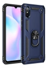 BFS  Xiaomi Redmi 9A Kılıf Sofya Yüzüklü Silikon Kapak - Lacivert