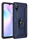 BFS  Xiaomi Redmi 9A Kılıf Sofya Yüzüklü Silikon Kapak - Lacivert