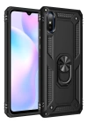 BFS  Xiaomi Redmi 9A Kılıf Sofya Yüzüklü Silikon Kapak - Siyah