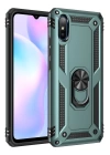 BFS  Xiaomi Redmi 9A Kılıf Sofya Yüzüklü Silikon Kapak - Yeşil