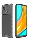 BFS  Xiaomi Redmi 9C Kılıf Auto Focus Karbon Kapak - Siyah