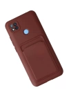 BFS  Xiaomi Redmi 9C Kılıf Kelvin Kartvizitli Silikon - Bordo