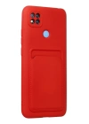 BFS  Xiaomi Redmi 9C Kılıf Kelvin Kartvizitli Silikon - Kırmızı