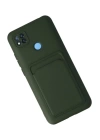 BFS  Xiaomi Redmi 9C Kılıf Kelvin Kartvizitli Silikon - Koyu Yeşil