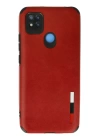 BFS  Xiaomi Redmi 9C Kılıf Loop Deri Silikon - Kırmızı