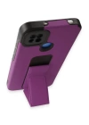 BFS  Xiaomi Redmi 9C Kılıf Mega Standlı Silikon - Mor