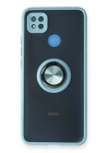 BFS  Xiaomi Redmi 9C Kılıf Montreal Yüzüklü Silikon Kapak - Buz Mavi