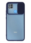 BFS  Xiaomi Redmi 9C Kılıf Palm Buzlu Kamera Sürgülü Silikon - Lacivert