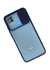 BFS  Xiaomi Redmi 9C Kılıf Palm Buzlu Kamera Sürgülü Silikon - Lacivert