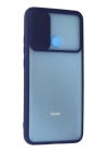 BFS  Xiaomi Redmi 9C Kılıf Palm Buzlu Kamera Sürgülü Silikon - Lacivert