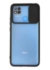 BFS  Xiaomi Redmi 9C Kılıf Palm Buzlu Kamera Sürgülü Silikon - Siyah
