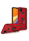 BFS  Xiaomi Redmi 9C Kılıf Sofya Yüzüklü Silikon Kapak - Gümüş