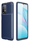 BFS  Xiaomi Redmi 9T Kılıf Auto Focus Karbon Kapak - Lacivert