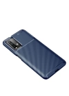 BFS  Xiaomi Redmi 9T Kılıf Auto Focus Karbon Kapak - Lacivert