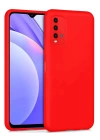 BFS  Xiaomi Redmi 9T Kılıf Nano içi Kadife Silikon - Kırmızı