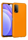 BFS  Xiaomi Redmi 9T Kılıf Nano içi Kadife Silikon - Turuncu