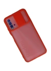BFS  Xiaomi Redmi 9T Kılıf Palm Buzlu Kamera Sürgülü Silikon - Kırmızı