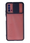 BFS  Xiaomi Redmi 9T Kılıf Palm Buzlu Kamera Sürgülü Silikon - Lacivert